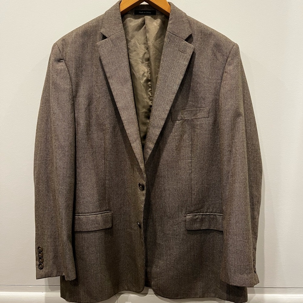 Vintage Ralph lauren chaps brown tan khaki blazer size 46R